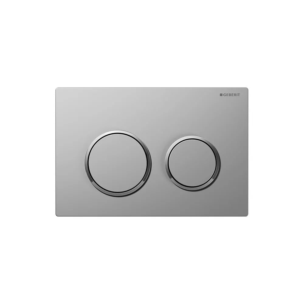 Geberit 115.085.JQ.1 Matte Chrome with Polished Chrome Accent Flush Plate