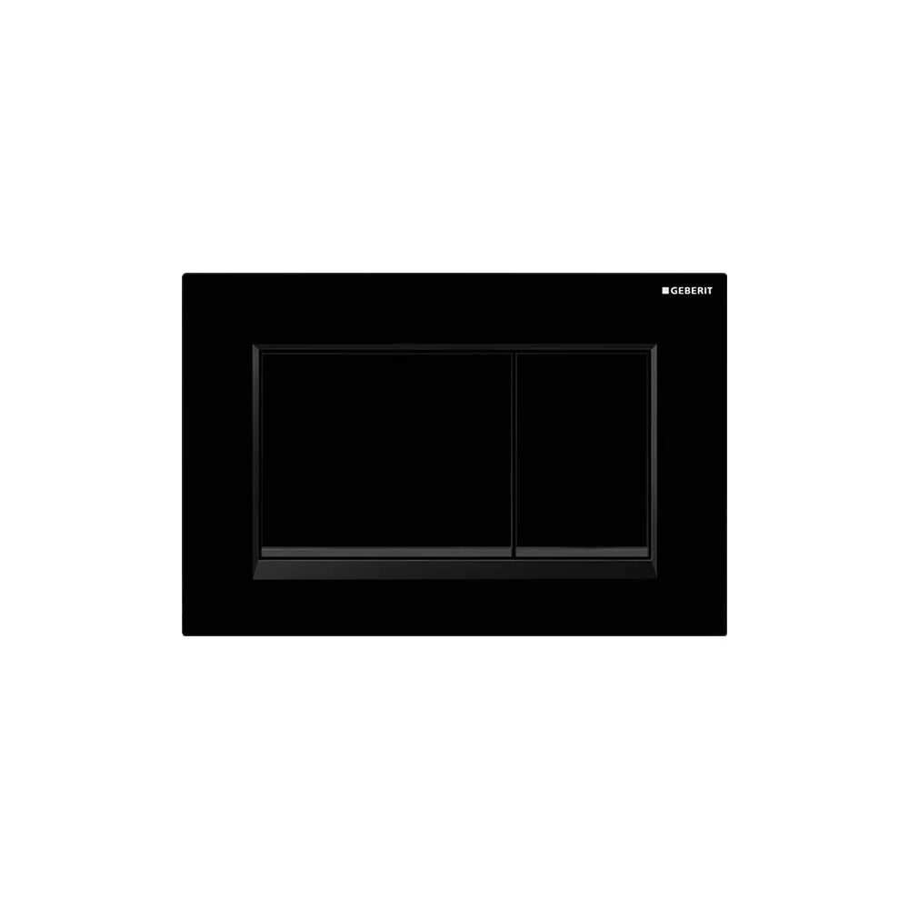 Geberit 115.883.DW.1 Gloss Black With Matte Black Accent Flush Plate