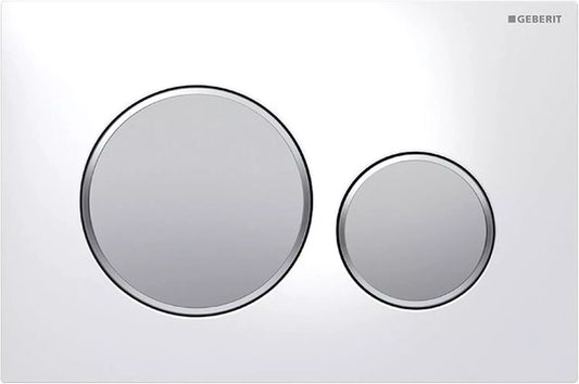 Geberit 115.882.KL.1 White with Matte Chrome Flush Plate
