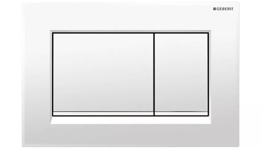 Geberit 115.883.KL.1 White with Chrome Buttons Flush Plate
