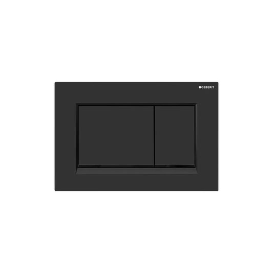 Geberit 115.883.16.1 Matte Black With Polished Black Accent Actuator Plate