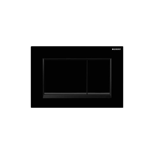Geberit 115.883.DW.1 Gloss Black With Matte Black Accent Flush Plate